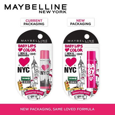 Maybelline New York Baby Lips Alia Loves New York Lip Balm, Manhattan Mauve SPF-20 4gm - Lip Balms