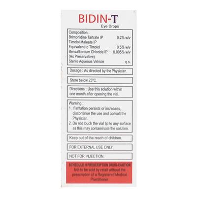 Bidin T Eye Drops 5ml - Glaucoma-Ant