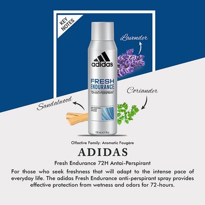 Adidas Fresh Endurance 72H Anti-Perspirant 150ml Deodorant Set For Men 3's - Men Deodorants/Roll-Ons