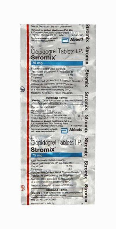 Stromix 75mg Tablet 10'S - Blood Clot-Ant