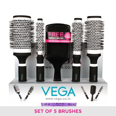 Vega Hot Curl Brush Set (PHBS - 01) 910 gm - Hair Brushes