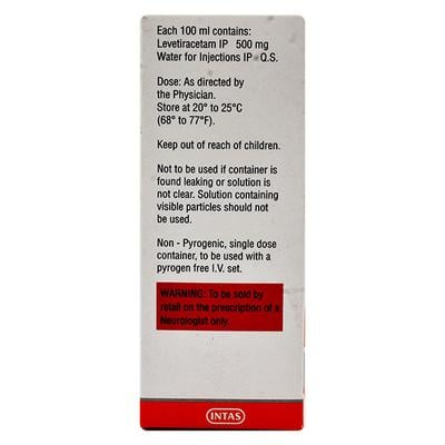 LEVERA RTU 500 Infusion 100ml - Epilepsy/Convulsion-Ant
