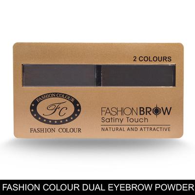 Fashion Colour Dual Eyebrow Powder, Black 001 8gm - Eye Shadow Palettes