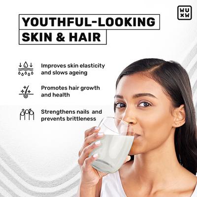 What's Up Beauty Collagen Powder Certified Marine Titagen Type I & III. Spotless Skin. Unflavoured 200 gm - Multi-Vitamins