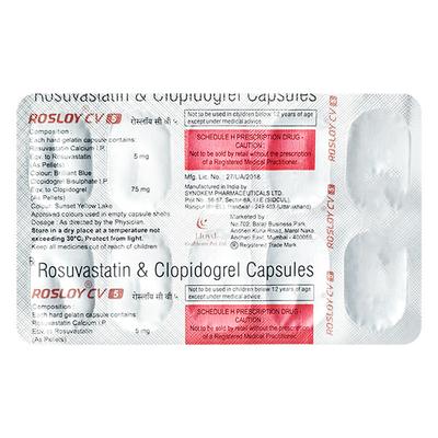 Rosloy CV 5 Capsule 10'S - High Cholesterol-Dys