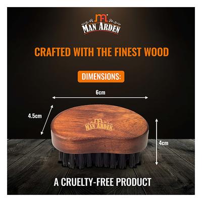 Man Arden Beard Brush with Leather Pouch 1's - Beard Comb