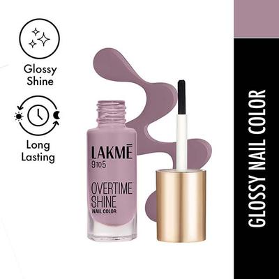 Lakme 9 to 5 Primer + Gloss Nail Colour Grey Cloud 6 ml - Nail Polish