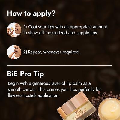 Bie - Beauty By Bie Coffee & Cream- Nourishing Lip Balm 5 gm - Lip Balms