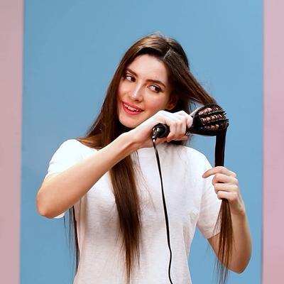 VEGA X-Star Hair Straightening Brush With Thermo Protect Technology & Adjustable Temperature Settings Hair Straightener (VHSB-03) 1 gm - Straighteners
