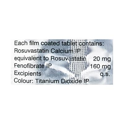Rosuvas F 20mg Tablet 10'S - High Cholesterol-Dys