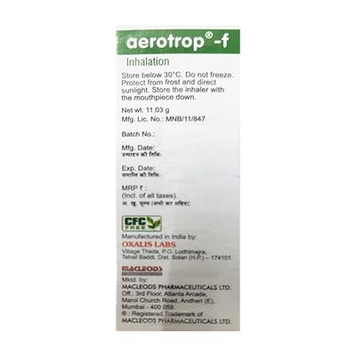 AEROTROP F WITH DOSE COUNTER 180md Inhaler 11.03g