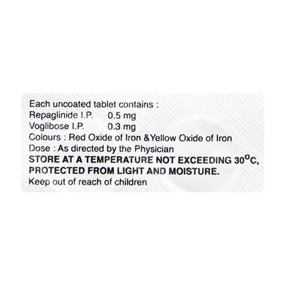 VOGLITOR R 0.5/0.3 Tablet 10's - Diabetes-Ant