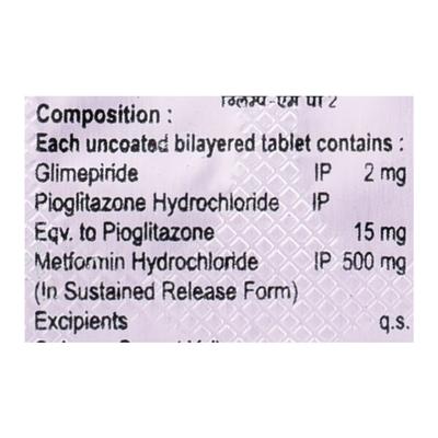 Glimp MP 2mg Tablet 10'S - Diabetes-Ant