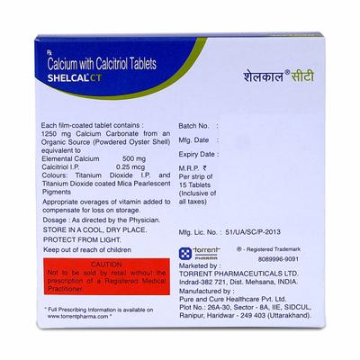 Shelcal CT Tablet 15'S - Osteoporosis-Age