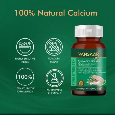 Vansaar 45+ Ayurvedic Calcium+ Tablets 60's - Speciality Medicines
