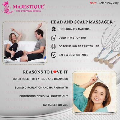 Majestique Head and Scalp Massager, Handheld Head Massage Tingle Stress Relief - Color May Vary 1's - Others