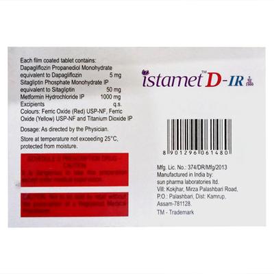 ISTAMET D IR 5/50/1000 Tablet 7's - Diabetes-Ant