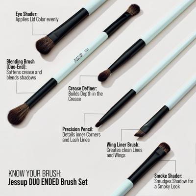 Jessup Beauty 14-In-10 Duo-End Brush Versatility Collection 1's - Face Brush