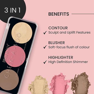 Swiss Beauty Blusher & Highligter Palette -03 8 gm - Blushes