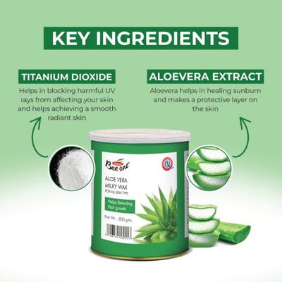 Bee One Aloevera Milky Wax 800 gm - Shaving & Hair Removal