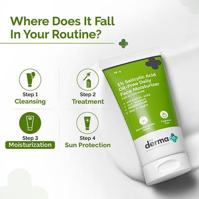 The Derma Co. 1 Percent Salicylic Acid OilFree Face Moisturizer 50 gm - Bb & Cc Creams