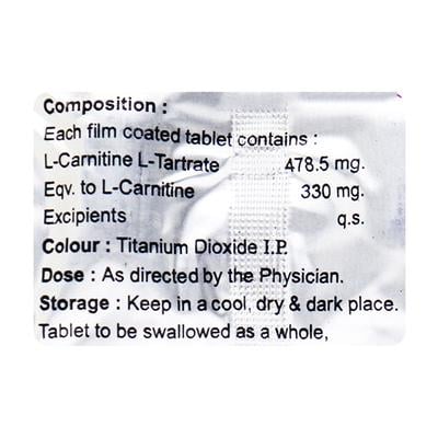 Lacarnit 330mg Tablet 10'S - Supplements-Sup