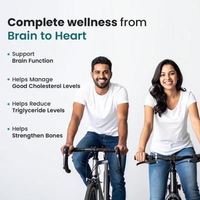 Neuherbs Mini Deep - Sea Fish Oil 1000 mg SoftGels - Lemon Flavour 60's - Omega Fish Oil Fatty Acids