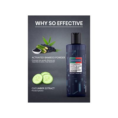 Peter England Hydrating Body & Hair Cleanser 250 ml - Shower Gels & Body Wash