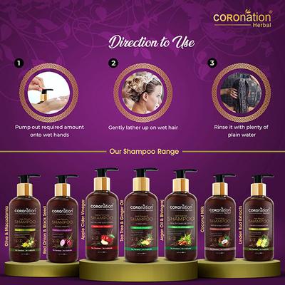 COROnation Herbal Red Onion Black Seed Oil Shampoo for Hair Fall Control 300 ml - Shampoos