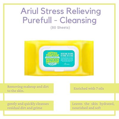 Ariul Stress Relieving Purefull Cleansing Tissue 80 Sheets 430 ml - Facial Wipes & Tissues