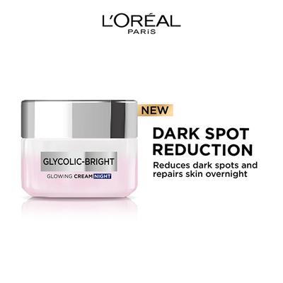 L'Oreal Paris Glycolic Bright Glowing Night Cream 50 ml - Night Cream