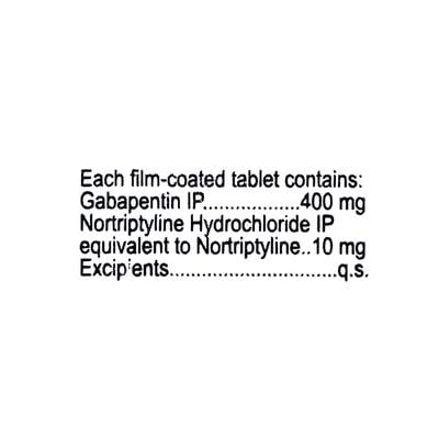 Pentanerv NT 400/10mg Tablet 15'S - Neuropathic Pain-Dru