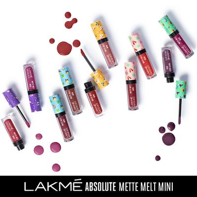 Lakme Absolute Matte Melt Mini Liquid Lip Colour Coral Camp 2.4 Ml - Liquid Lipsticks
