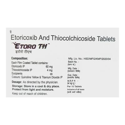 ETORO TH Tablet 10's - Muscle Cramps/Spasticity-Mus