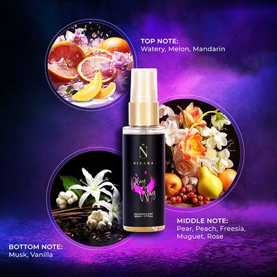 Nisara Long Lasting Fragrance Body Mist Spray Perfume Gift Set For Women 50ml each 4's - Body Mist/Spray