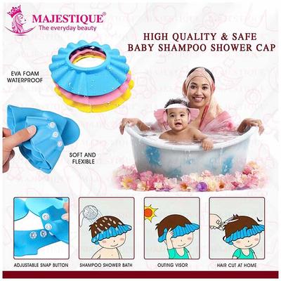 Majestique Baby Shower Cap with Baby Grooming and Care Kit, Baby Bath Accessories - 4Pcs/Multicolor 1's - Baby Grooming