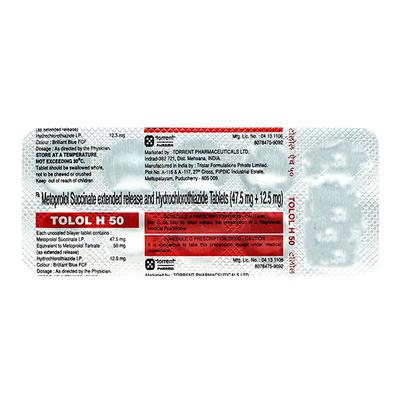 Tolol H 50mg Tablet 10'S - Hypertension-Bet