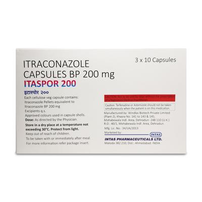 ITASPOR 200 Capsule 10's - Fungal Infections-Anf