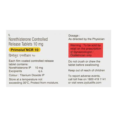 PRIMOLUT NCR 10 Tablet 10's - Hormonal Therapy-Oes