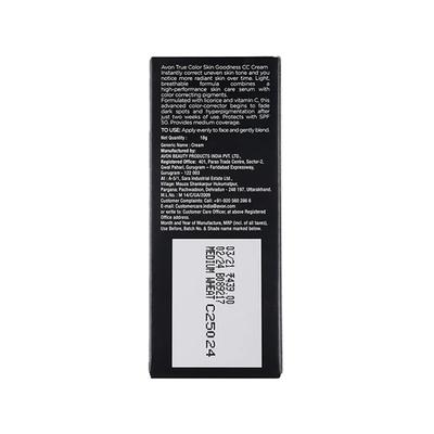 Avon True Color Skin Goodness Cc Cream Spf50/PA+++ - Medium Wheat 18 gm - Bb & Cc Creams