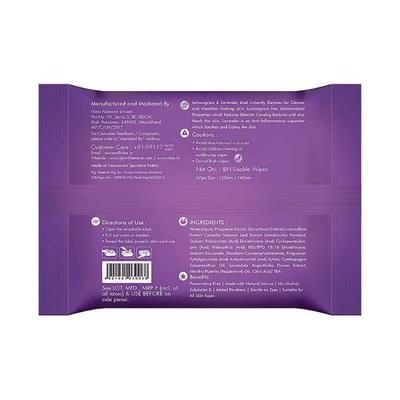 Clea Cleansing & Refreshing Wet Wipes (Lemongrass & Lavender) (8's Wipes/Pack) 1's - Make Up Removers