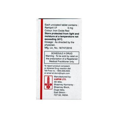 Ramistar 5mg Tablet 15'S - Hypertension-ACE