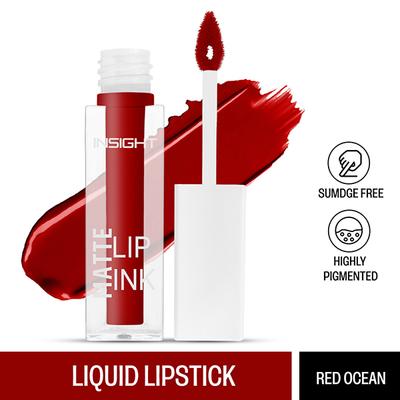 Insight Cosmetics Matte Lip Ink - 01 Red Ocean 4gm - Liquid Lipsticks