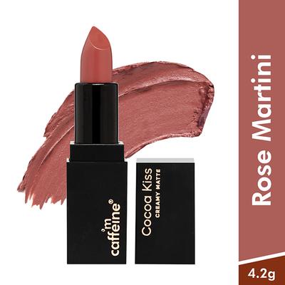 mCaffeine Cocoa Kiss Creamy Matte Nude Lipstick with Cocoa Butter - Rose Martini 4.2 gm - Lipsticks
