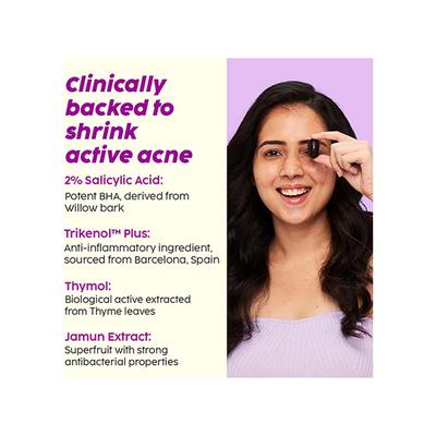 PLIX Jamun Acne Spot Corrector Gel for Reducing Active Acne, Day & Night Gel, Controls Oil & Soothes Inflammation for Men & Women 15 gm - Face Gels