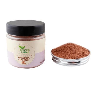 Nature's Tattva Moroccan Rhassoul Clay Powder - Red 100 gm (N) - Skin-Treatment