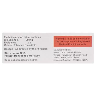 DILNIP 20 Tablet 15's - Hypertension-Cal