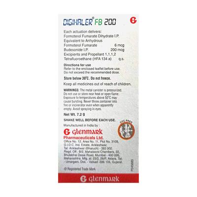 DIGIHALER FB 200 WITH DOSE INDICATOR 120md Inhaler 7.2g - Asthma/COPD-Ast