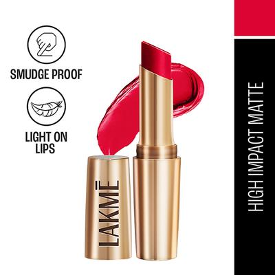 Lakme 9to5 Powerplay Priming Matte Lipstick, Lasts 16hrs, Deep Wine, 3.6 gm - Lipsticks