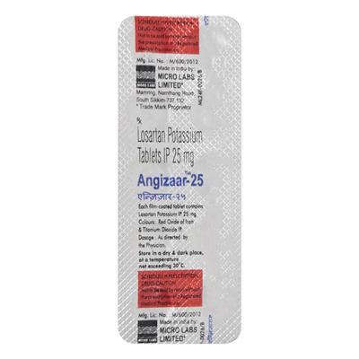 Angizaar 25mg Tablet 10'S - Hypertension-Ang